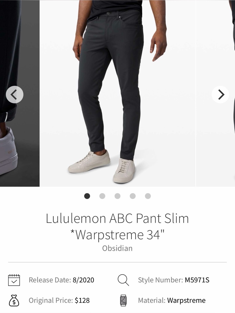 Lululemon ABC Pant Slim Warpstreme Men’s 32x32 5 Pocket Chino Travel Work Casual